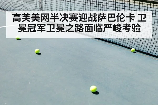 高芙美网半决赛迎战萨巴伦卡 卫冕冠军卫冕之路面临严峻考验